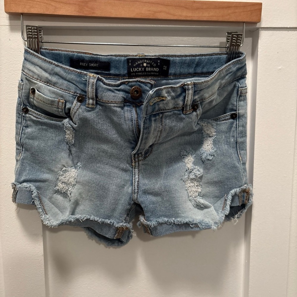 Lucky Brand Blue Distressed Jean Shorts